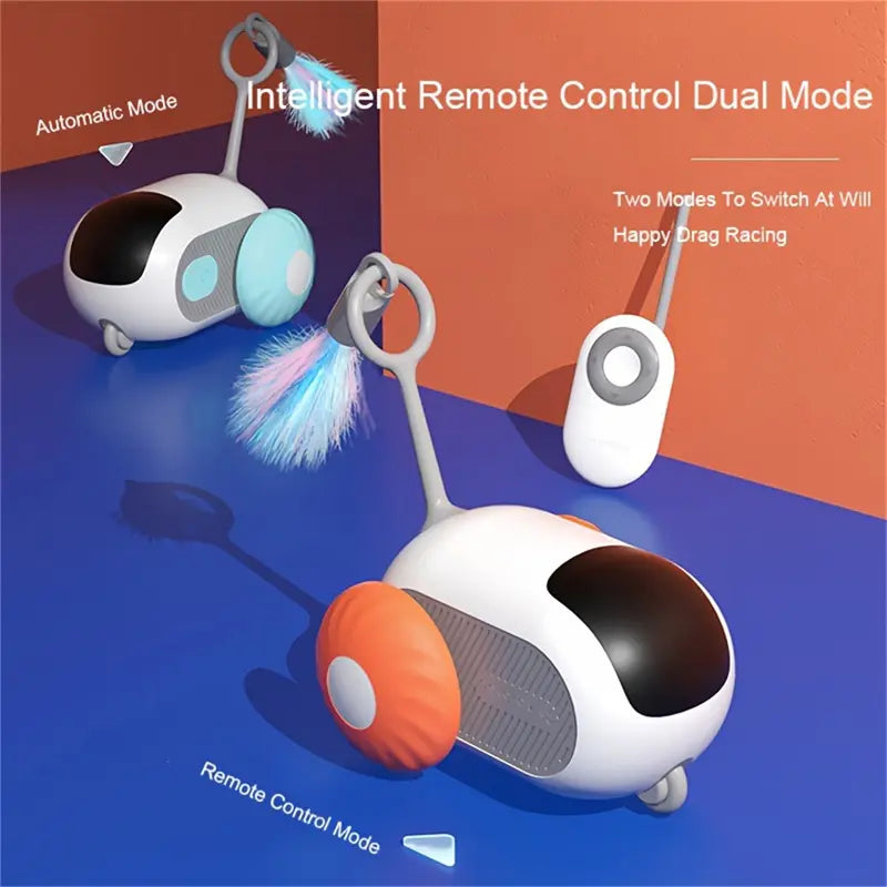 Interactive Cat Toy Set: Remote-Controlled Mouse Simulator and Auto-Moving Ball for Kittens