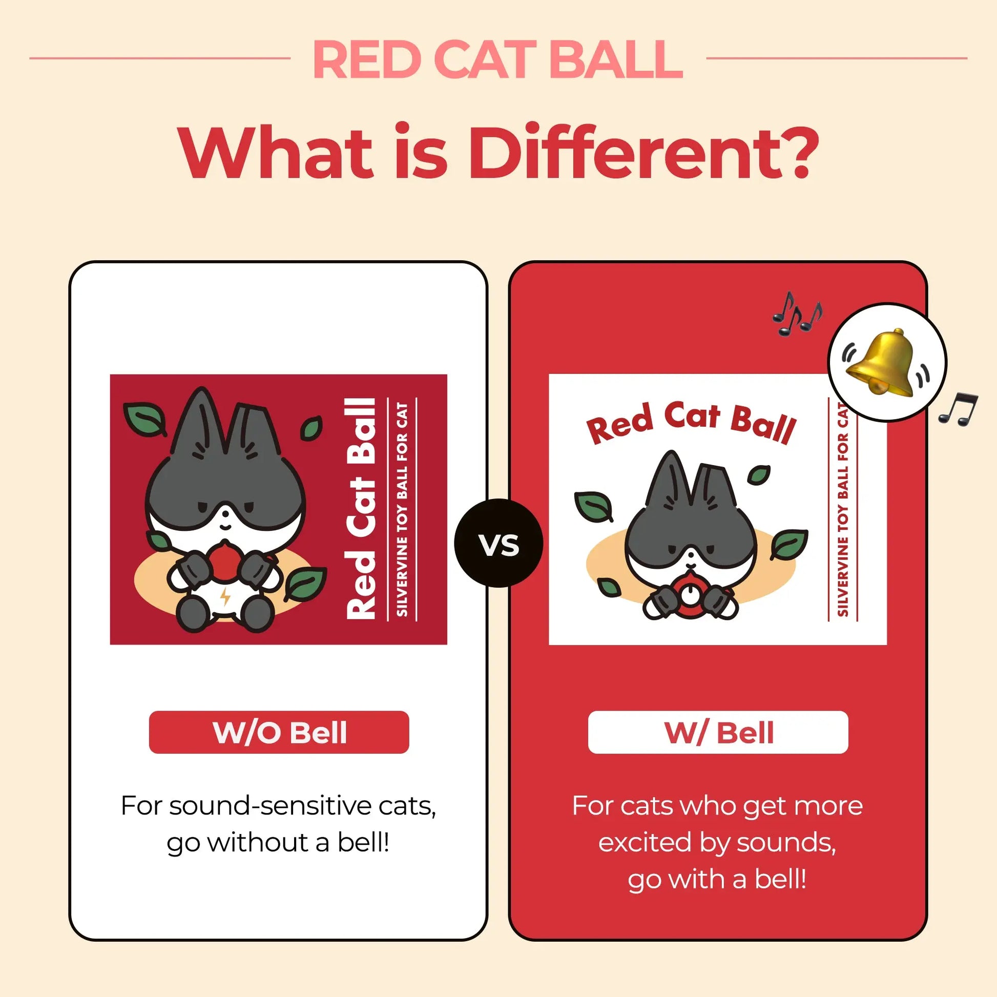 Crimson Feline Play Ball
