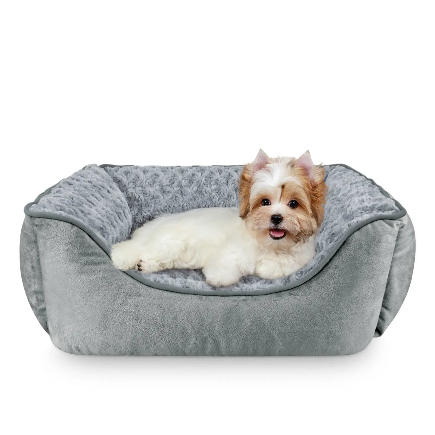 Orthopedic Rectangular Dog Bed - Washable, Soft, and Durable Cuddler with Anti-Slip Base for Dogs of All Sizes