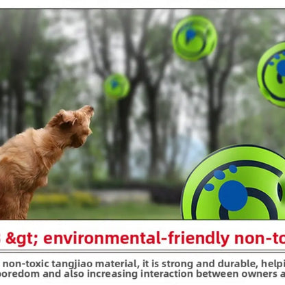 Durable Interactive Dog Toy - Self-Playing Rolling Sound Ball for Stress Relief and Dental Health