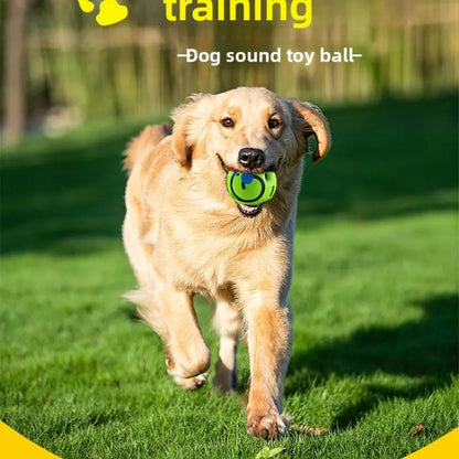 Durable Interactive Dog Toy - Self-Playing Rolling Sound Ball for Stress Relief and Dental Health