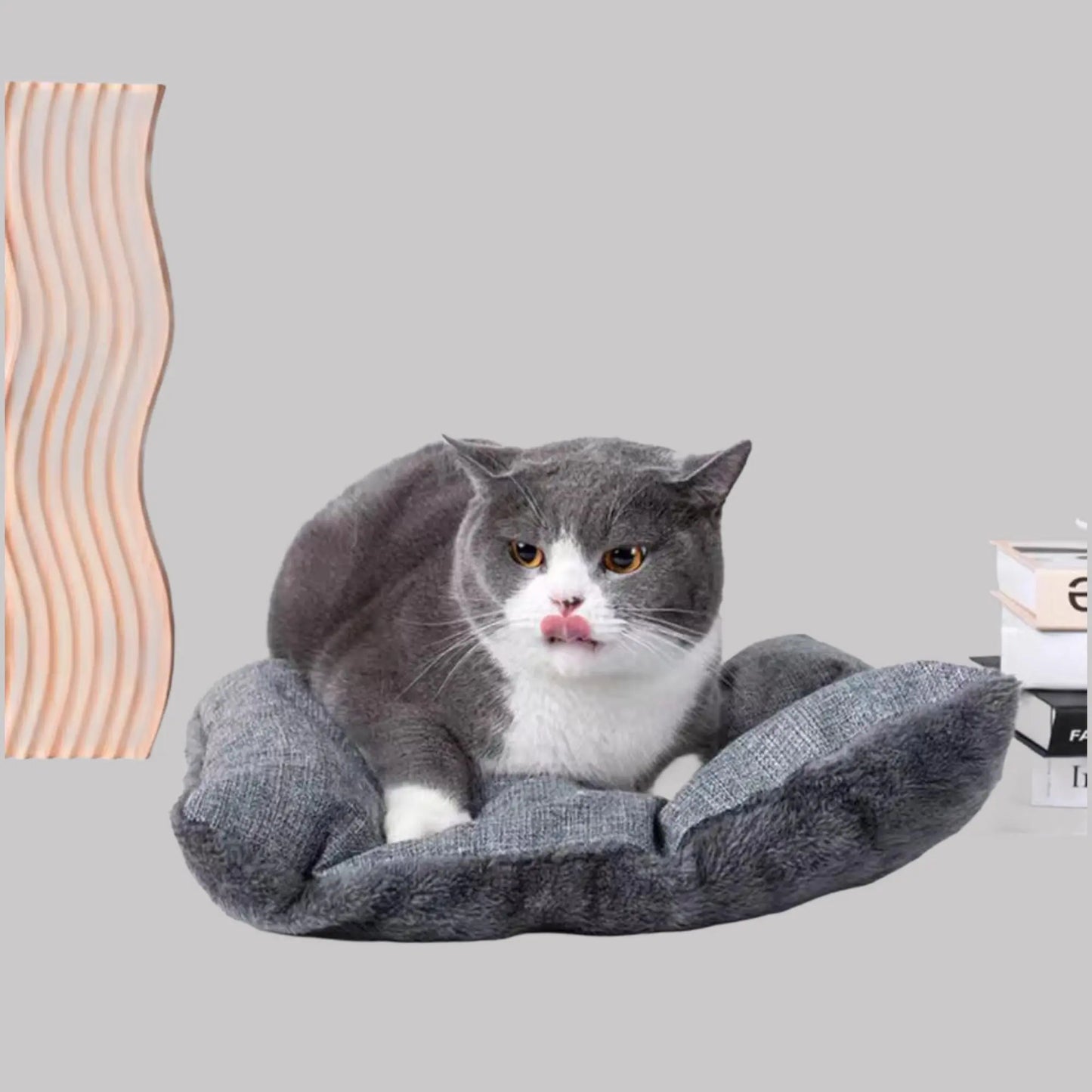 Semi-Enclosed Cat House, Warm Plain Cat Bed, Pet Supplies for Dogs & Cats